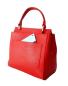 Preview: elgante Handtasche echt Leder rot hinten
