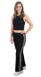 Preview: Marlenehose mit Seitenstreifen in schwarz