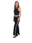 Preview: Marlenehose mit Seitenstreifen in schwarz
