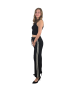 Preview: Marlenehose mit Seitenstreifen in schwarz