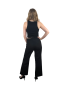 Preview: Marlenehose mit Seitenstreifen in schwarz