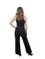 Preview: Marlenehose mit Seitenstreifen in schwarz