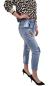 Preview: Damen Jeans mit Pailetten und Flicken Leo Muster
