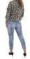 Preview: Damen Jeans mit Pailetten und Flicken Leo Muster