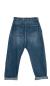 Preview: Sexy Woman Lässige  Baggy Jeans im used Look mit Zierknöpfen & Elastikbund