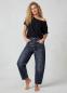 Preview: Sexy Woman Lässige Balloon Jeans »Barrel Fit« mit schräger Knopfleiste & High Waist