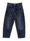 Preview: Sexy Woman Lässige Balloon Jeans »Barrel Fit« mit schräger Knopfleiste & High Waist