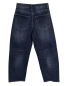 Preview: Sexy Woman Lässige Balloon Jeans »Barrel Fit« mit schräger Knopfleiste & High Waist