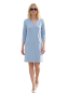 Preview: Elegantes Etuikleid mit schmeichelnden Teilungsnähten, kurzen Ärmeln und V-Ausschnitt