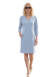 Preview: Elegantes Etuikleid mit schmeichelnden Teilungsnähten, kurzen Ärmeln und V-Ausschnitt