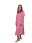 Preview: Maxi-Kleid Shirtkleid Kurzarm A-Linie rosa