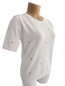 Preview: Damen Feinstrick-Pullover weiß mit goldenen Herzen