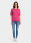 Preview: Damen Feinstrick-Pullover pink mit weißen Herzen
