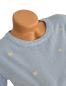 Preview: Damen Feinstrick-Pullover hellblau mit goldenen Herzen
