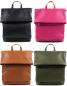 Preview: Sportlich eleganter Damenrucksack aus echtem Leder in verschiedenen Farben - Made in Italy