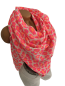 Preview: Wunderschönes Dreiecktuch aus feinem Musselin pink/orange