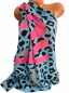 Preview: Wunderschöner Damen XXL Schal - Stola blau/pink