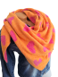 Preview: Damen Schal Wendeschal Dreick Tuch Winter Herz kuschelweich warm orange pink
