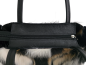 Preview: Damen Schultertasche Shopper mit Reißverschluss in Fell-Optik echt Leder