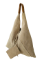 Preview: XL Schultertasche echt Wildleder hell taupe