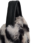 Preview: Damen Tasche Schultertasche Kunstfell Plüsch im Zebra Look