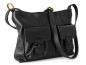 Preview: Leder Umhängetasche mit Vortaschen (30x25cm) | Crossbody Bag Damen