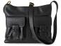 Preview: Leder Umhängetasche mit Vortaschen (30x25cm) | Crossbody Bag Damen