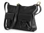 Preview: Leder Umhängetasche mit Vortaschen (30x25cm) | Crossbody Bag Damen