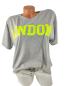 Preview: Damen T-Shirt mit Schriftzug London grau  vorne 1