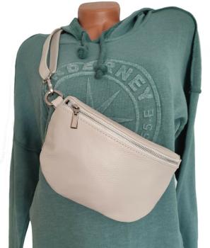 Bauchtasche Crossbody Body Bag - Made in Italy - beige