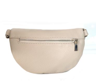Bauchtasche Crossbody Body Bag - Made in Italy - beige hinten