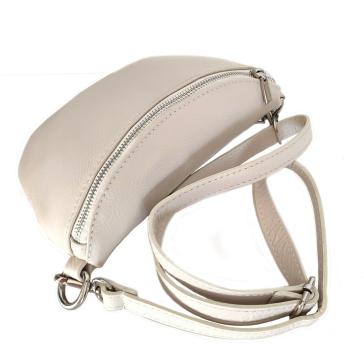 Bauchtasche Crossbody Body Bag - Made in Italy - beige oben