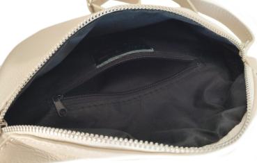 Bauchtasche Crossbody Body Bag - Made in Italy - beige offen