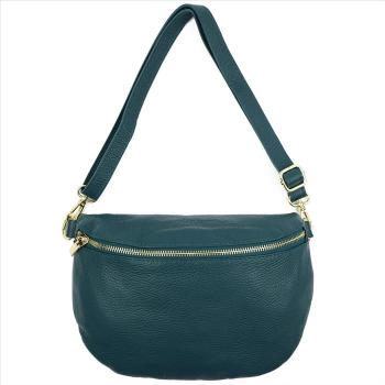 Bauchtasche aus Leder mit goldfarbenen Reißverschluss in riesiger Farbauswahl