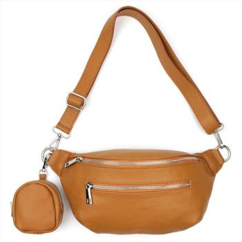 echt Leder Bauchtasche 2-tlg. in vielen trendigen Farben