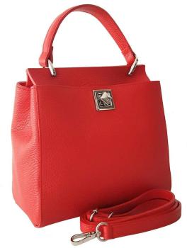 Preview: elgante Handtasche echt Leder rot Seite 1