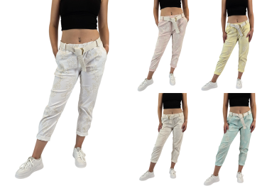 Damen Joggpants / Freizeithose mit Glitzer und trendigem Ornament