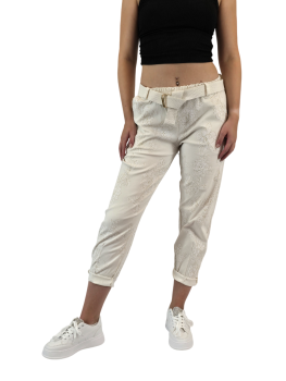 Damen Joggpants / Freizeithose mit Glitzer und trendigem Ornament