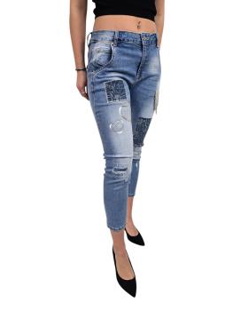 sexy Damen Jeans mit Pailetten und Strass