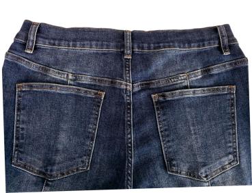 Damen Wide Leg Jeans in Used-Waschung – Lässige Wide Fit Denim mit Mittelnähten & Patch Pockets – Blue Denim