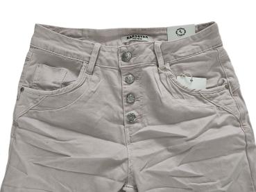 Karostar Damen Stretch Cord Hose| Mid Rise Hose Mit Dekorativer Knopfleiste| Boyfriend Fit Schwarz (M