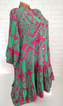 Luftiges Boho-Kleid mit Trompetenärmeln