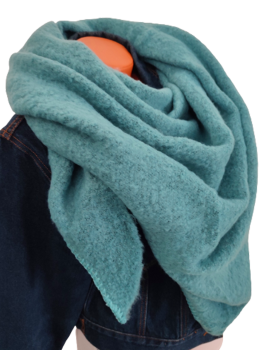 Damen Blogger Schal Winter Zipfel Tuch Stola kuschelweich warm petrol