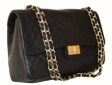 Edle Schultertasche aus Kalbsleder mit Schulterkette