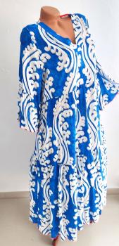 Maxi Sommerkleid Blau, made in Italy