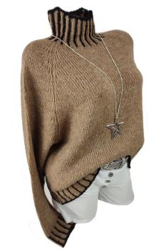Kuschelweicher Damen-Rollkragenpullover in Grün – Weiches Strickmaterial mit Turtleneck-Design
