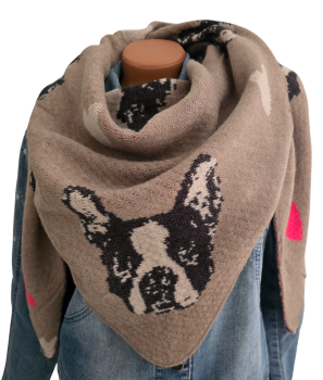 Damen Schal Wendeschal Dreick Tuch Winter Herz kuschelweich warm Frenchi