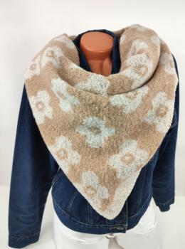 Damen Schal Winter Zipfel Tuch kuschelweich warm camel 1