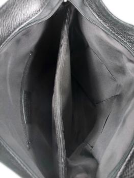 geräumige Schultertasche echt Leder schwarz