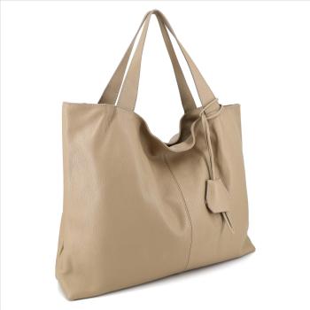 geräumige Schultertasche / Shopper / Shopping-Bag - echt Leder - Made in Italy - in verschiedenen Farben